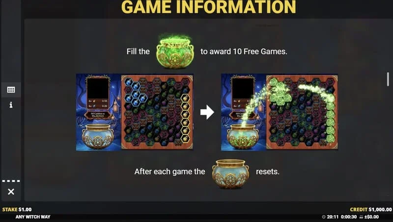 Any Witch Way - punong-puno ang palayok at nagsisimula ang Free Games